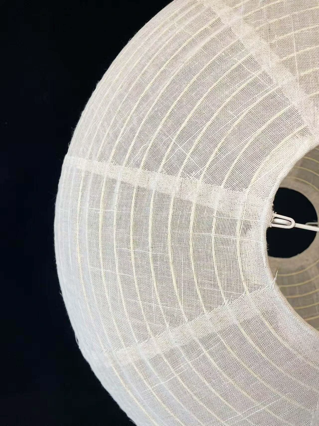 Alt view image 4 of 6 - 19.69(50cm) Oval Fabric lampshade,Burlap Lamp Handmade Linen Pendant Light Shade for minimalist,Home decoration: Bedroom, Study, Living Room, Weddings and Birthday Parties