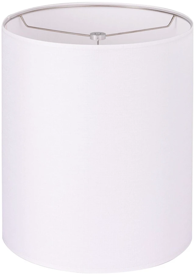 Main image of Lampshade Requires Self-assembly, 14" Diameter x17" High, White | Drum Lampshade for Table Lamp, Bedside Lamp, Floor Lamp, Fabric Replacement Lamp Shade Classic Modern Style, Spider Fitter