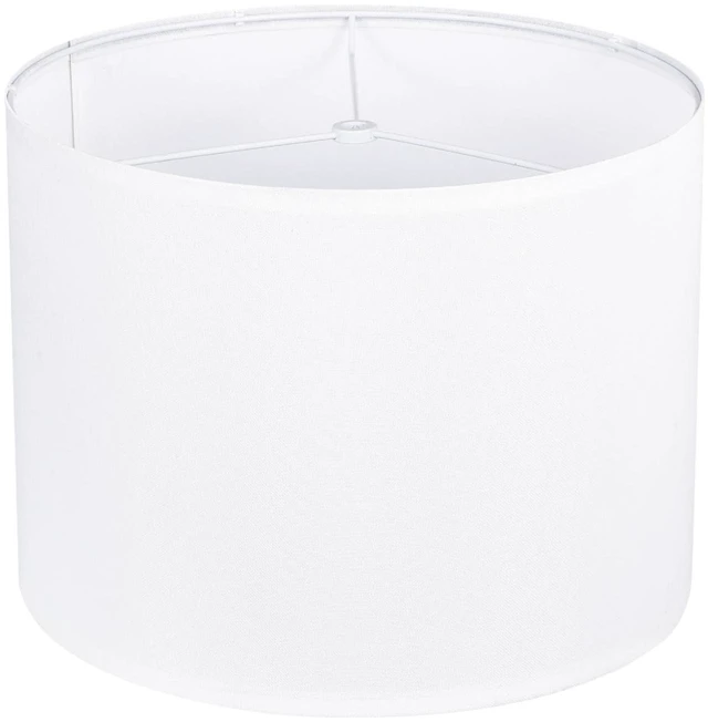 Main image of White Lamp Shade for Table Lamps, Large Drum Lampshade 13" Top x 13" Bottom x 10" High, Replacement Lamp Shade Natural Linen Hand Crafted for Table Lamp Floor Lamps, Easy Assembly Required