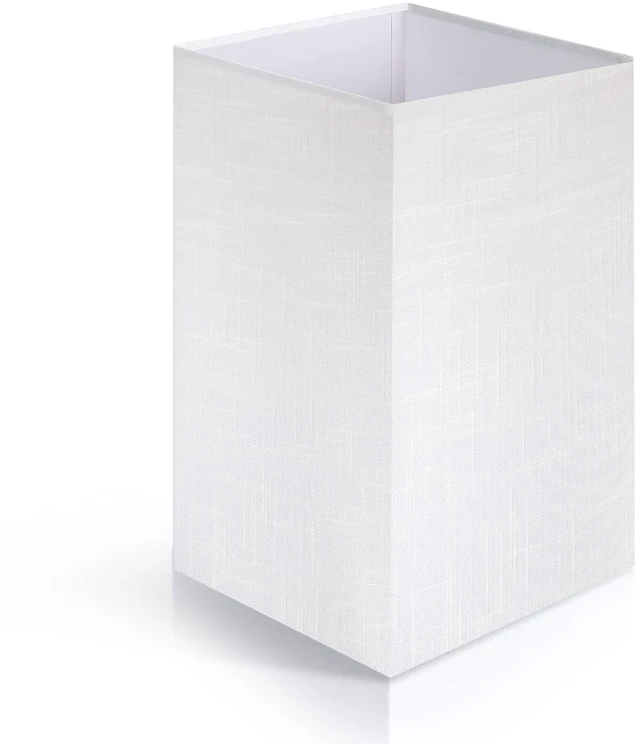 Main image of White Linen Texture Lamp Shade 14.25 x 8.5 x 8.5 inch for Shelf Floor Lamp