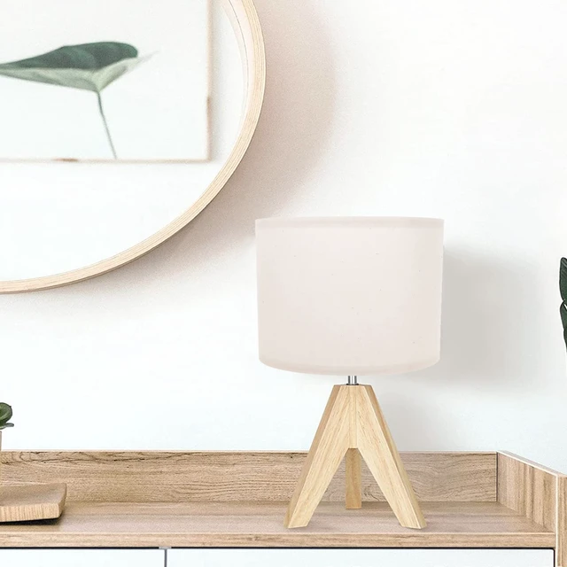 Alt view image 4 of 7 - Cloth Lamp Shade Round lamp Small Drum Lamp Shades Fabric Lampshades Barrel Lamp Shades for Table Lamps Floor Lamps (Beige)
