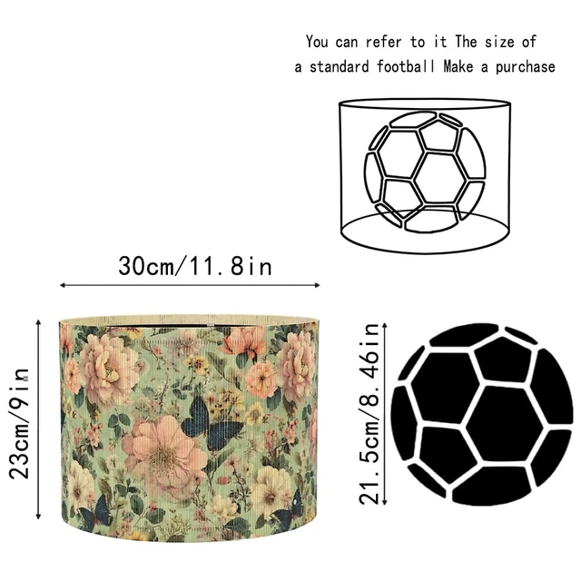 Alt view image 5 of 7 - Rustic lamp shade Floral Butterfly Pink Pattern Art Deco 11.8x9Inch | Unique bamboo material,Elegant Ideal for Table and Floor Lamps,Effortless Installation