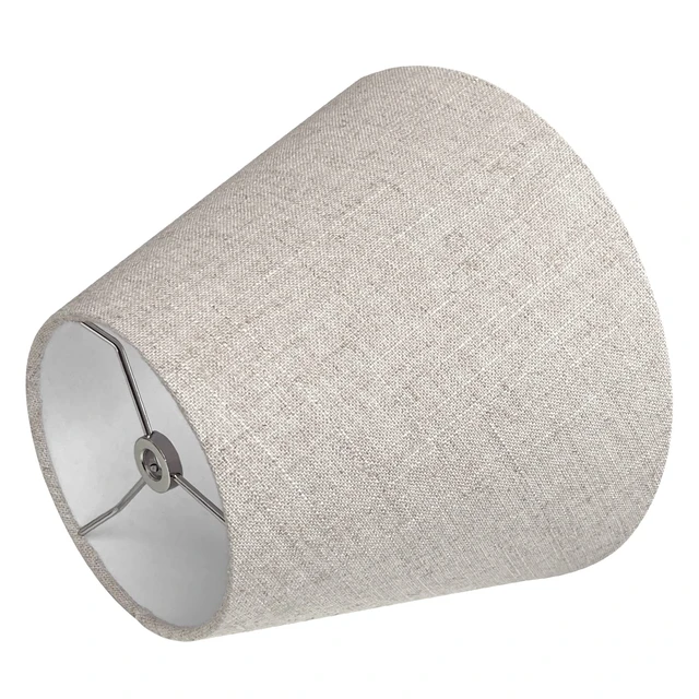 Alt view image 3 of 7 - Small Lamp Shades for Table Lamps, 5x9x7 Inch Replacement lamp shade | Brown Fabric Cloth, Spider Model, Handmade