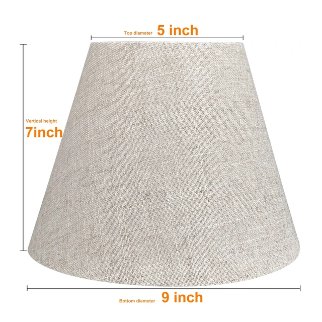 Alt view image 2 of 7 - Small Lamp Shades for Table Lamps, 5x9x7 Inch Replacement lamp shade | Brown Fabric Cloth, Spider Model, Handmade