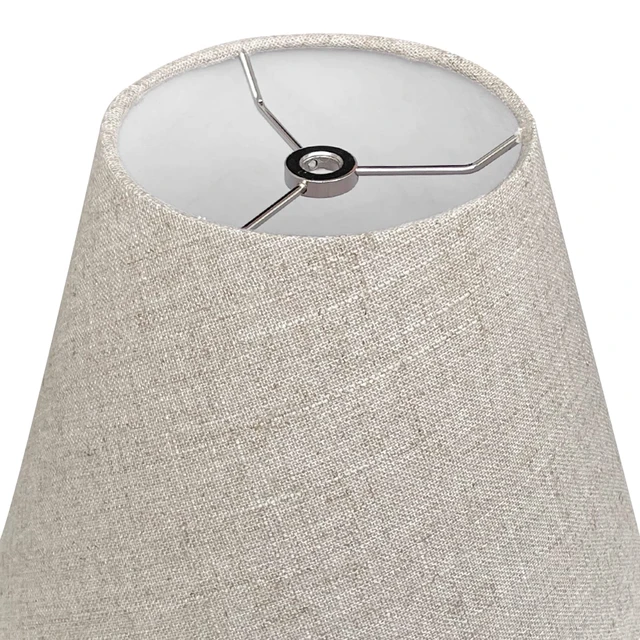 Alt view image 6 of 7 - Small Lamp Shades for Table Lamps, 5x9x7 Inch Replacement lamp shade | Brown Fabric Cloth, Spider Model, Handmade