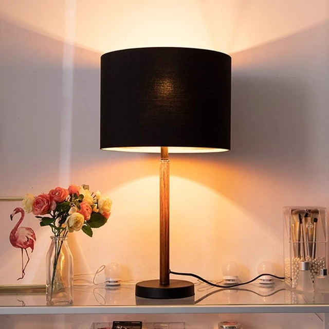 Alt view image 5 of 7 - BlackGold Set of 2 Lampshade Requires Self-assembly,16" Dia x12" H | Drum Classic Modern Style Replacement Lamp Shades, Fabric Lampshades for Table Lamps Floor Lamps, Metal Spider Fitter