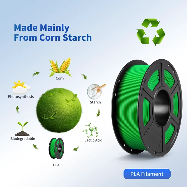 Alt view image 6 of 7 - 3D Printer Filament Multicolor PLA Bundle 4KG | 1.75mm +/- 0.02mm, Reusable Spool, Fits for Most FDM 3D Printers, Blue+Green+Orange+Yellow