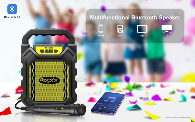 Alt view image 3 of 7 - Mini Karaoke Machine for Kids, Bluetooth Speakers with Microphone | 4" Driver 10W Peak Power, Loud HD Sound, Rechargeable Mini Portable Bluetooth Speaker, USB, TWS, Indoor/Outdoor Party
