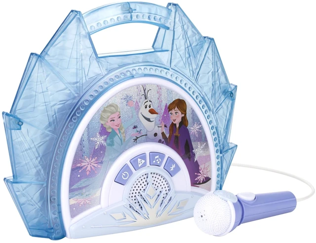 Alt view image 6 of 7 - Disney Frozen Karaoke Microphone with Bluetooth Speaker for Fans of Disney Toys, Kids Karaoke Machine with Built in Music