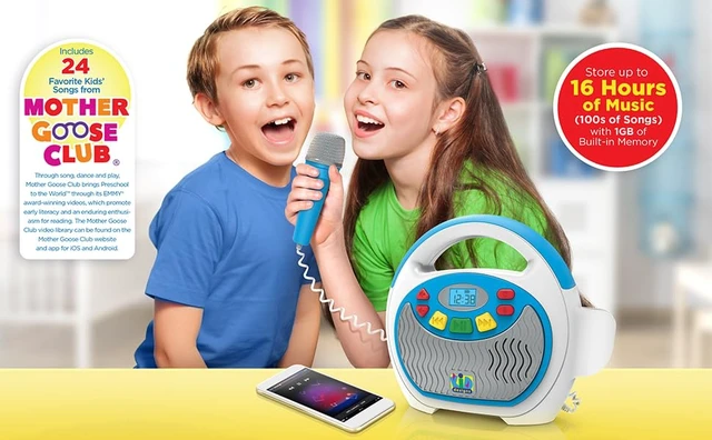 Alt view image 2 of 7 - Mother Goose Club Karaoke Machine for Kids with Microphone and Built-in Nursery Rhymes