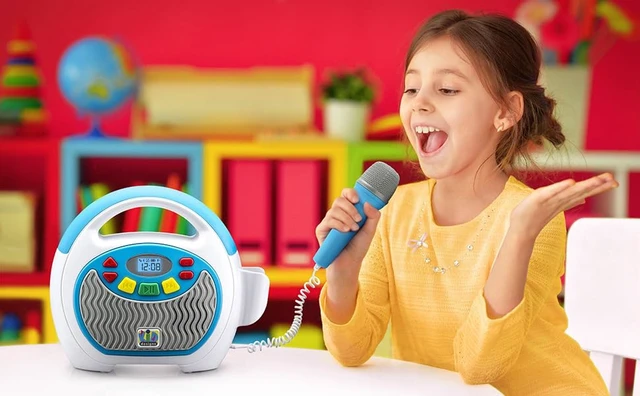 Alt view image 5 of 7 - Mother Goose Club Karaoke Machine for Kids with Microphone and Built-in Nursery Rhymes