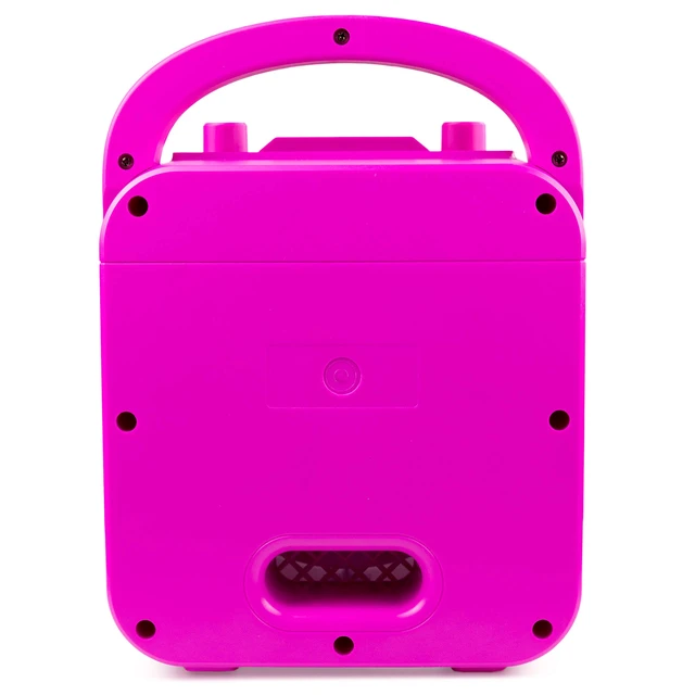 Alt view image 5 of 7 - 10-Watt Rechargeable Bluetooth Karaoke Machine with Two Mics, Lightshow & Voice Effects