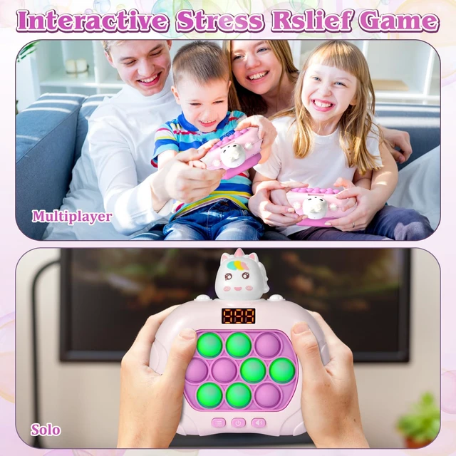 Alt view image 4 of 6 - Fast Push Pop Game - Light Up Fidget Toy for Kids, Handheld Sensory Puzzle Game, Christmas Birthday Gifts for 3-12 Year Old Boys & Girls (Rabbit)