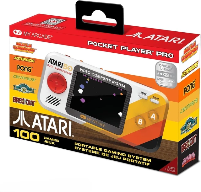 Main image of Atari Pocket Player-Console preloaded with 100 Games, 2.8" Screen | Retro Gaming, Portable Game, Gifts for Birthdays, Collectibles