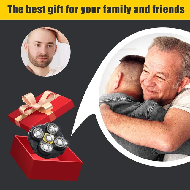 Alt view image 7 of 7 - Shaver Replacement Heads Compatible with Microtouch Titanium Head Shaver, for Bald Men 3 Pack