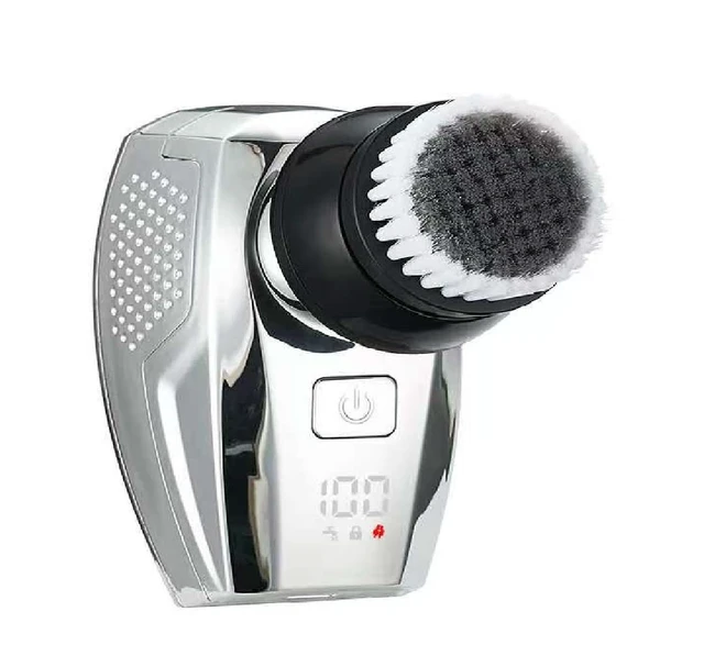Alt view image 5 of 7 - Electric Head & Body Hair Shaver - Mens Cordless Rechargeable Wet/Dry Skull | Bald Head Back & Groin Waterproof Razor with Rotary Blades, Clippers, Nose Trimmer, Brush, Massager