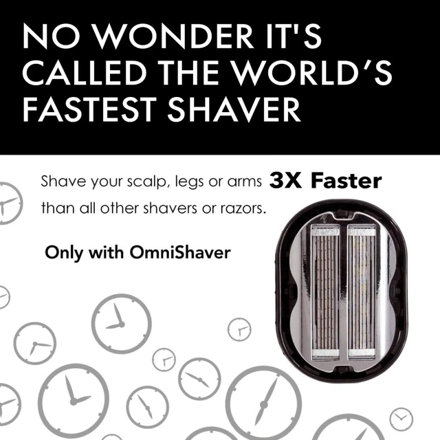 Alt view image 4 of 7 - Premium Bi-Directional Shavers for Men & Women | 3x Faster Than Disposable Razors | Smooth, and Safe | Self-Cleaning, Self-Sharpening Razor Blades for Shaving Head, Legs, Arms, Body (Black)