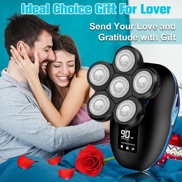 Alt view image 3 of 3 - Head Shaver for Bald Men, 6-in-1 Electric Shaver for Bald Head 6D Wet/Dry Waterproof Mens Electric Razor Head Shavers Mens Grooming Kit Cordless Rechargeable Face Head Shaving Rotary Shaver