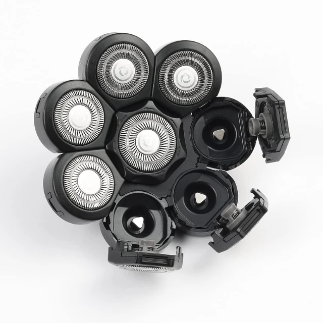 Alt view image 4 of 7 - Electric Shaver Replacement Head 8 Heads for Bald Men Wet and Dry Compatible Waterproof 8D Upgrade Replacement Blades
