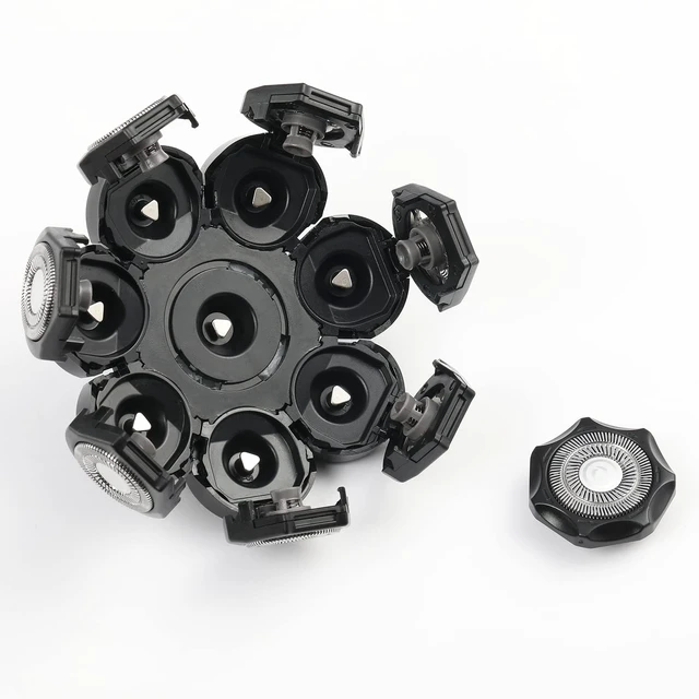 Alt view image 5 of 7 - Electric Shaver Replacement Head 8 Heads for Bald Men Wet and Dry Compatible Waterproof 8D Upgrade Replacement Blades
