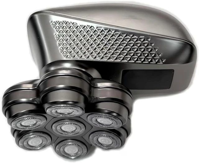 Alt view image 2 of 2 - 7D Rotary Bald Head Shaver for Men, Waterproof Electric Shaver, LED Battery Display-Dark Silver