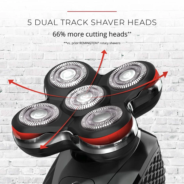 Alt view image 4 of 5 - Balder Pro Replacement Head for XR7000 Head Shaver | Restores Smooth Shaving Performance, 6 Dual Track Shaver Heads, Easy to Clean, Pivoting Design for Maximum Skin Contact