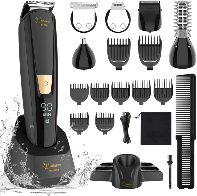 Main image of Mens Body Hair Beard Trimmer Groin Trimmer Mens Grooming Kit Electric Razor Body Shaver Groomer Waterproof 6 in 1