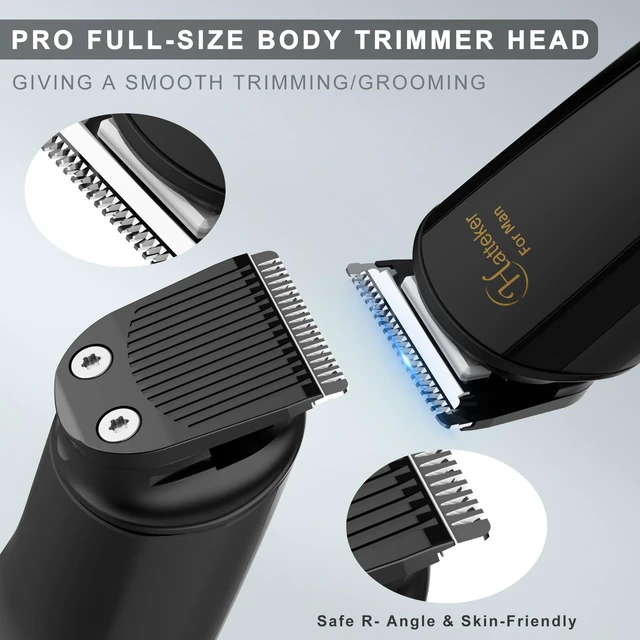 Alt view image 2 of 7 - Mens Body Hair Beard Trimmer Groin Trimmer Mens Grooming Kit Electric Razor Body Shaver Groomer Waterproof 6 in 1