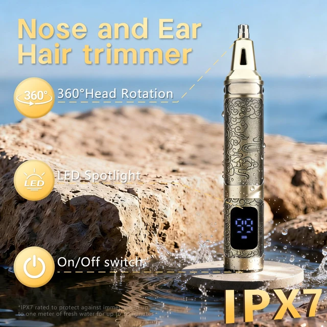 Alt view image 6 of 6 - 3 in 1 Body Trimmer & Groomer,Electric Beard Trimmer & Shaver Kit | IPX7 Waterproof,Hybrid Face and Body Grooming for Men, 6 Comb Attachments, LED Display,USB charging,Portable Travel Case,Gold