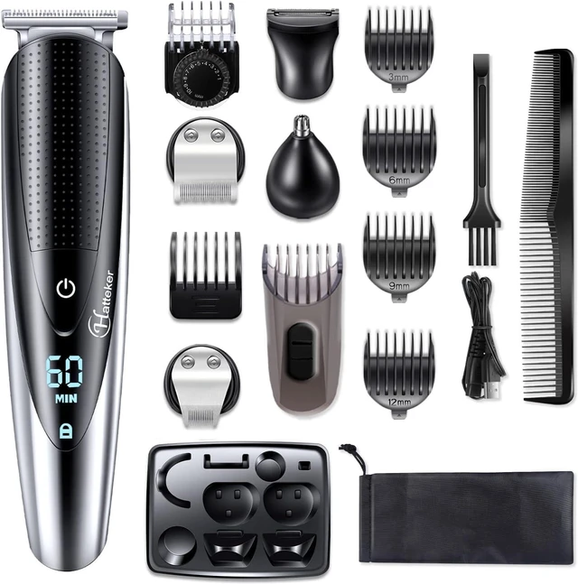 Main image of Mens Beard Trimmer Grooming kit Hair Trimmer Mustache Trimmer Body Groomer for Nose Ear Facial Hair Cordless Waterproof 5 in 1