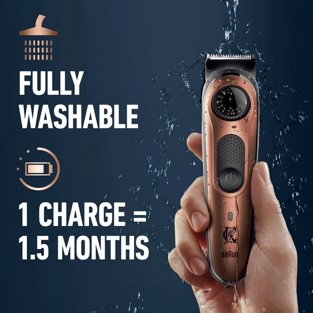 Alt view image 6 of 7 - King C. Gillette Beard Trimmer PRO with 40 beard length settings in precise 0.5mm steps, cordless design & 1 trimmer, 1 brush, 2 combs, 1 charger and 1 T-blade
