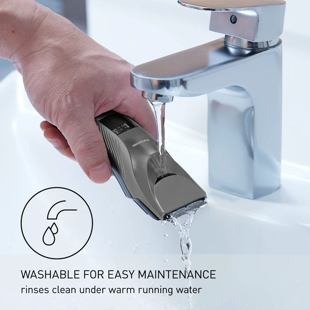 Alt view image 5 of 7 - Performance Hair Clippers with 2 Attachments and Adjustable Length Settings, Corded or Cordless Trimmer for Hair and Beard - ER-GC63-H (Silver)