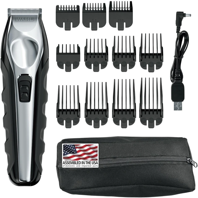 Main image of USA Lithium Ion Total Beard Trimmer for Men - Trim, Detail & Groom | Daily Beard Trimming, Detailing, And Shaping With 11 Guide Combs For Variety Of Trimming Lengths Model 9888