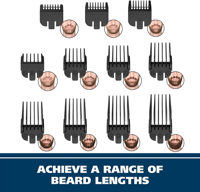 Alt view image 5 of 7 - USA Lithium Ion Total Beard Trimmer for Men - Trim, Detail & Groom | Daily Beard Trimming, Detailing, And Shaping With 11 Guide Combs For Variety Of Trimming Lengths Model 9888