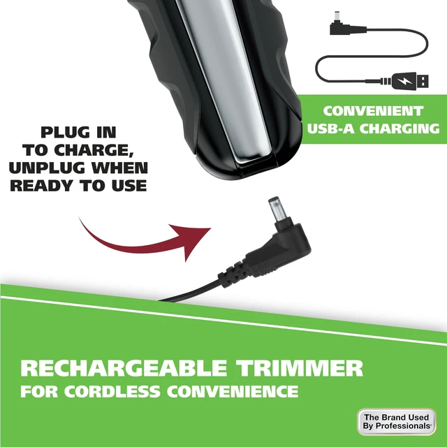 Alt view image 6 of 7 - USA Lithium Ion Total Beard Trimmer for Men - Trim, Detail & Groom | Daily Beard Trimming, Detailing, And Shaping With 11 Guide Combs For Variety Of Trimming Lengths Model 9888