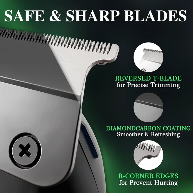 Alt view image 2 of 7 - Beard Trimmer for Men,Zero Gapped Professional Hair Edger Clippers | Multifunctional,180-Min Running Time,USB Fast Charging,T- Blade Trimmer for Beard,Haircut,Carving,Body Hair,Balding Trimming
