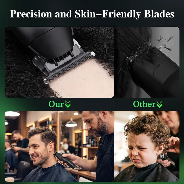 Alt view image 3 of 7 - Beard Trimmer for Men,Zero Gapped Professional Hair Edger Clippers | Multifunctional,180-Min Running Time,USB Fast Charging,T- Blade Trimmer for Beard,Haircut,Carving,Body Hair,Balding Trimming