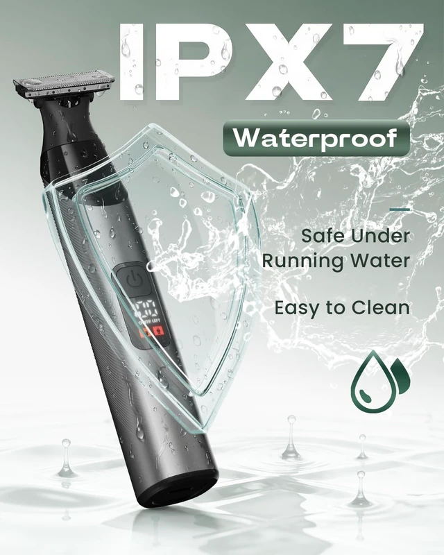 Alt view image 6 of 7 - Beard Trimmer for Men: Dual-Sided Blade with Magnetic Detachable Heads | Beard & Body Grooming, Magnetic Detachable Heads, IPX7 Waterproof, LED Display, Shaping & Edge Trimming