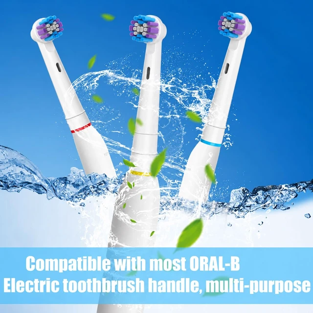 Alt view image 2 of 7 - Replacement Toothbrush Heads for Oral-B, 4 Pack Replacement Heads Compatible with Oral B Braun Electric Toothbrush, 1 Count (Pack of 4)
