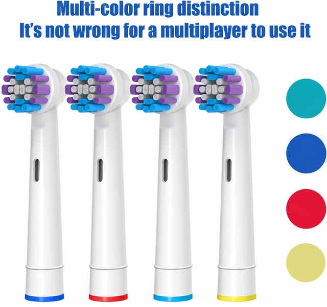 Alt view image 4 of 7 - Replacement Toothbrush Heads for Oral-B, 4 Pack Replacement Heads Compatible with Oral B Braun Electric Toothbrush, 1 Count (Pack of 4)