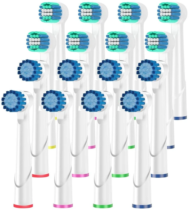 Main image of Replacement Heads Compatible with Oral B Braun Toothbrushes Electric- 16 Pack Professional Precision & Sensitive Brush Heads Refill for Oral B 7000/Pro 1000/9600/ 5000/3000/8000