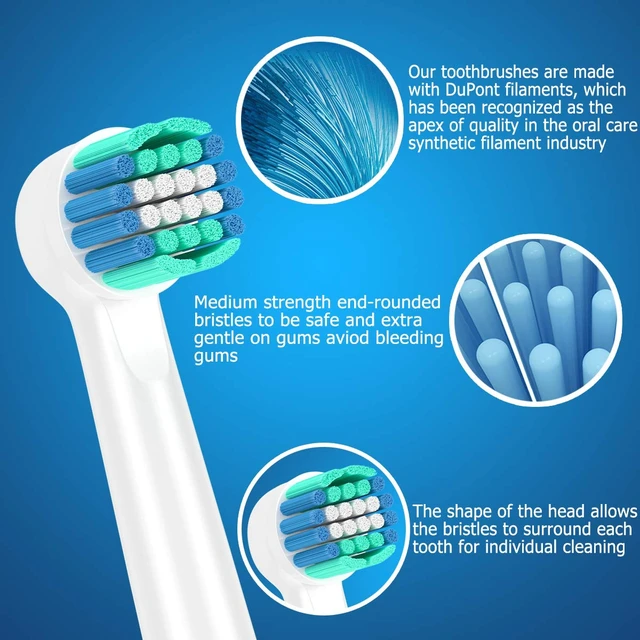 Alt view image 3 of 7 - Replacement Heads Compatible with Oral B Braun Toothbrushes Electric- 16 Pack Professional Precision & Sensitive Brush Heads Refill for Oral B 7000/Pro 1000/9600/ 5000/3000/8000
