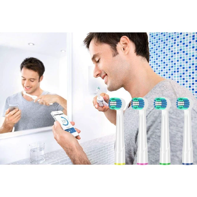 Alt view image 7 of 7 - Replacement Heads Compatible with Oral B Braun Toothbrushes Electric- 16 Pack Professional Precision & Sensitive Brush Heads Refill for Oral B 7000/Pro 1000/9600/ 5000/3000/8000