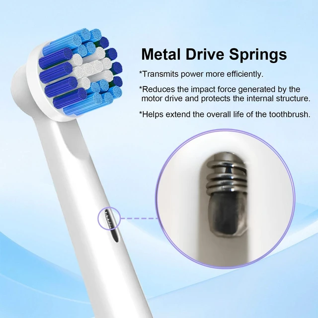Alt view image 3 of 7 - Replacement Brush Heads Compatible with Braun Oral-B, 20pcs Professional Electric Toothbrush Heads for Oral B Replacement Heads Refill Pro100/1000/1500/4000/5000/7000/8000/9600 Etc.