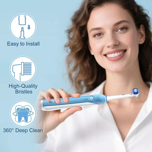 Alt view image 4 of 7 - Replacement Brush Heads Compatible with Braun Oral-B, 20pcs Professional Electric Toothbrush Heads for Oral B Replacement Heads Refill Pro100/1000/1500/4000/5000/7000/8000/9600 Etc.