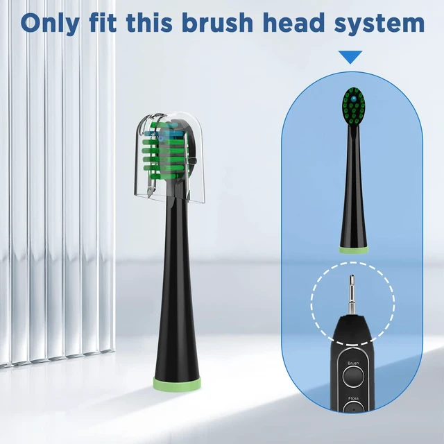 Alt view image 3 of 7 - Replacement Toothbrush Heads for All Waterpik Sonic Fusion Models 5 Count | Compact Replacement Toothbrush Heads with Covers for Waterpik SF-01, SF-02, SF-03, and SF-04 Series