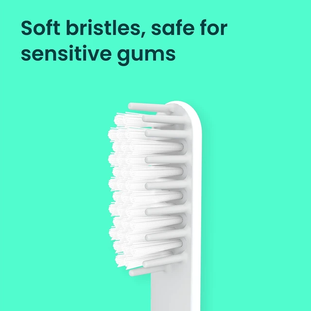 Alt view image 2 of 7 - Sonic Toothbrush Replacement Heads for Adults, White, 3 Pack | Genuine quip Standard Brush Head Refills for Electric Toothbrushes - Soft Bristles, Compact & Flexible - Last 3 Months Each
