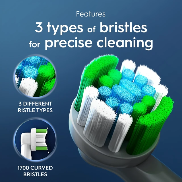 Alt view image 4 of 7 - Precision Clean Replacement Brush Heads for an Oral-B Electric Toothbrush, Pack of 2