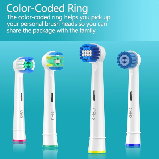 Alt view image 6 of 7 - 16 Pack Replacement Heads for Oral B Braun- Includes 4 Sensitive Brush, 4 Precision Brush, 4 Deep Cleaning, 4 Floss Cleaning Toothbrush Heads