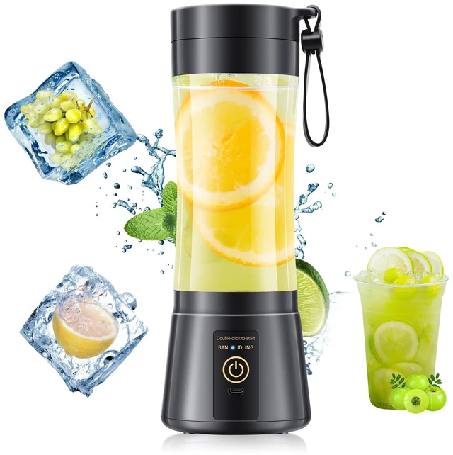 Main image of 12oz Small Personal Blender - Mini Blender Make Smoothies and Shakes | 6 Steel Blades, Personal Blender, Lightweight & Leak-Proof, Easy Clean, BPA-Free, Quickly Squeezed in Office/Picnic/Home
